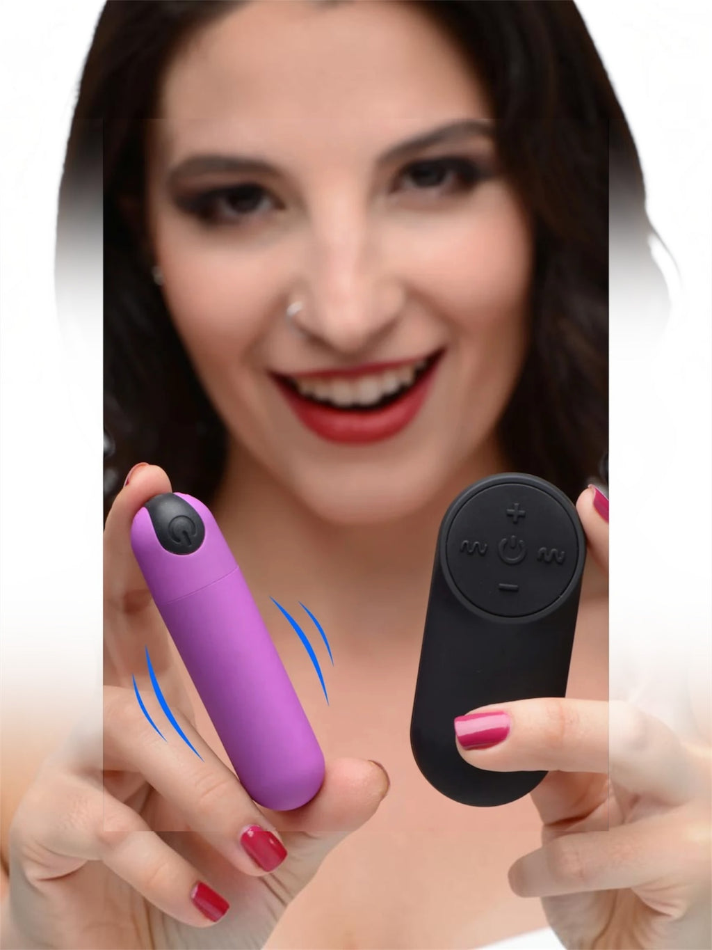 21X Vibrating Bullet with Remote Control - Purple
