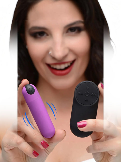 Vibromasseur balle 21 vitesses avec télécommande - Violet