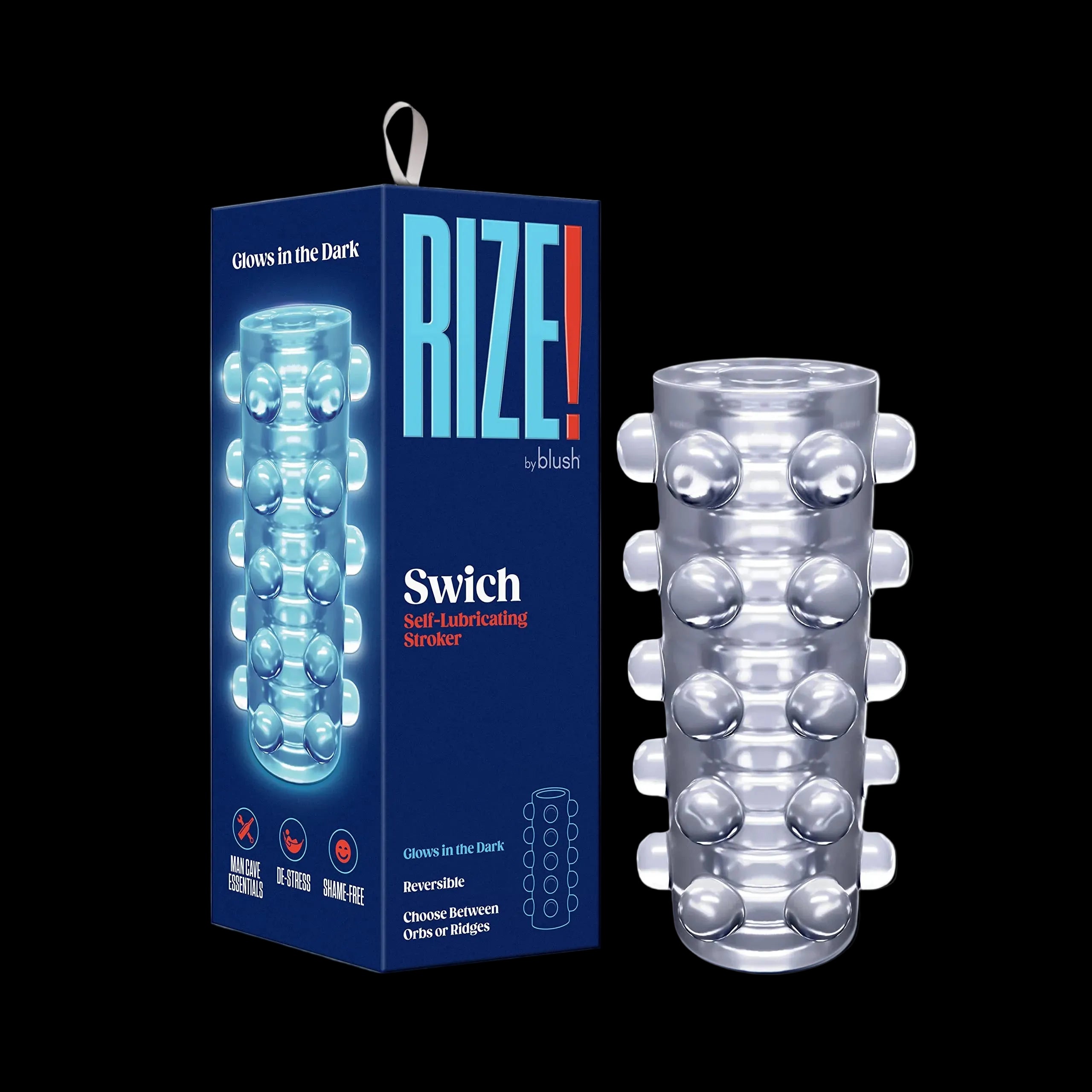 Blush-Rize - Swich - Glow in the Dark Self-Lubricating Stroker - Clear