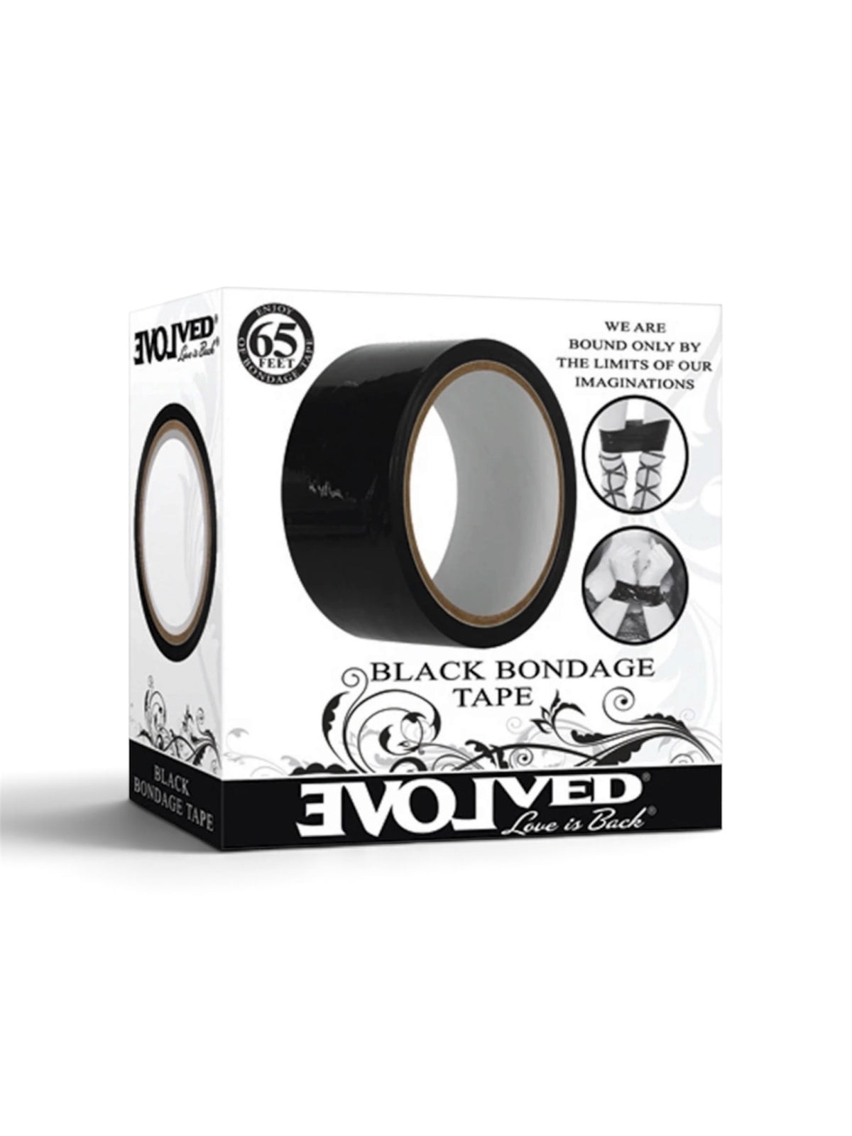 Black Bondage Tape — 65 mm × 20 m