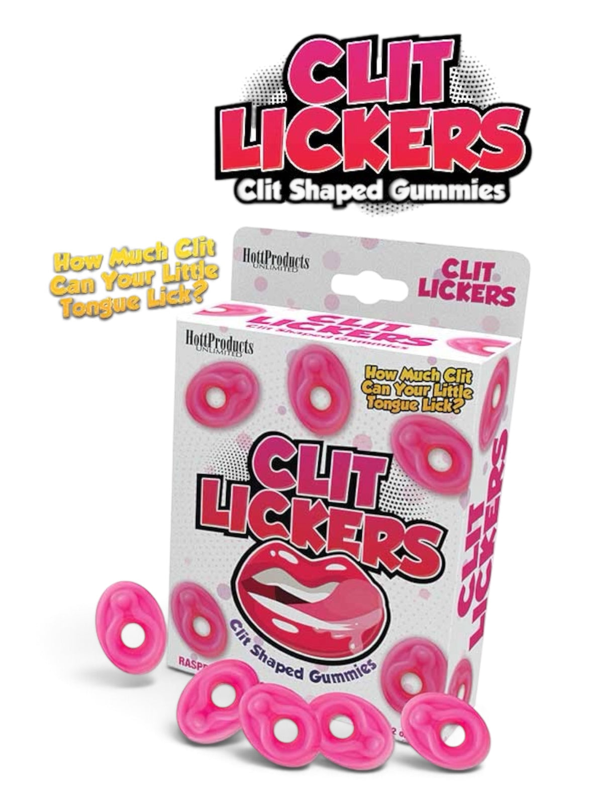 Clit Lickers Clit-Shaped Raspberry Gummies – 120 g