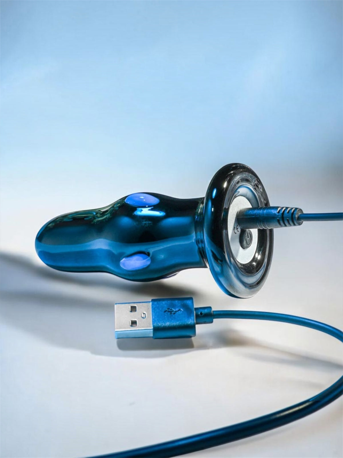 Adam & Eve Rear Rocker Vibrating Glass Anal Plug