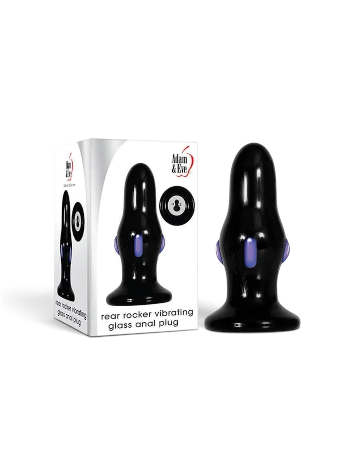 Adam & Eve Rear Rocker Vibrating Glass Anal Plug
