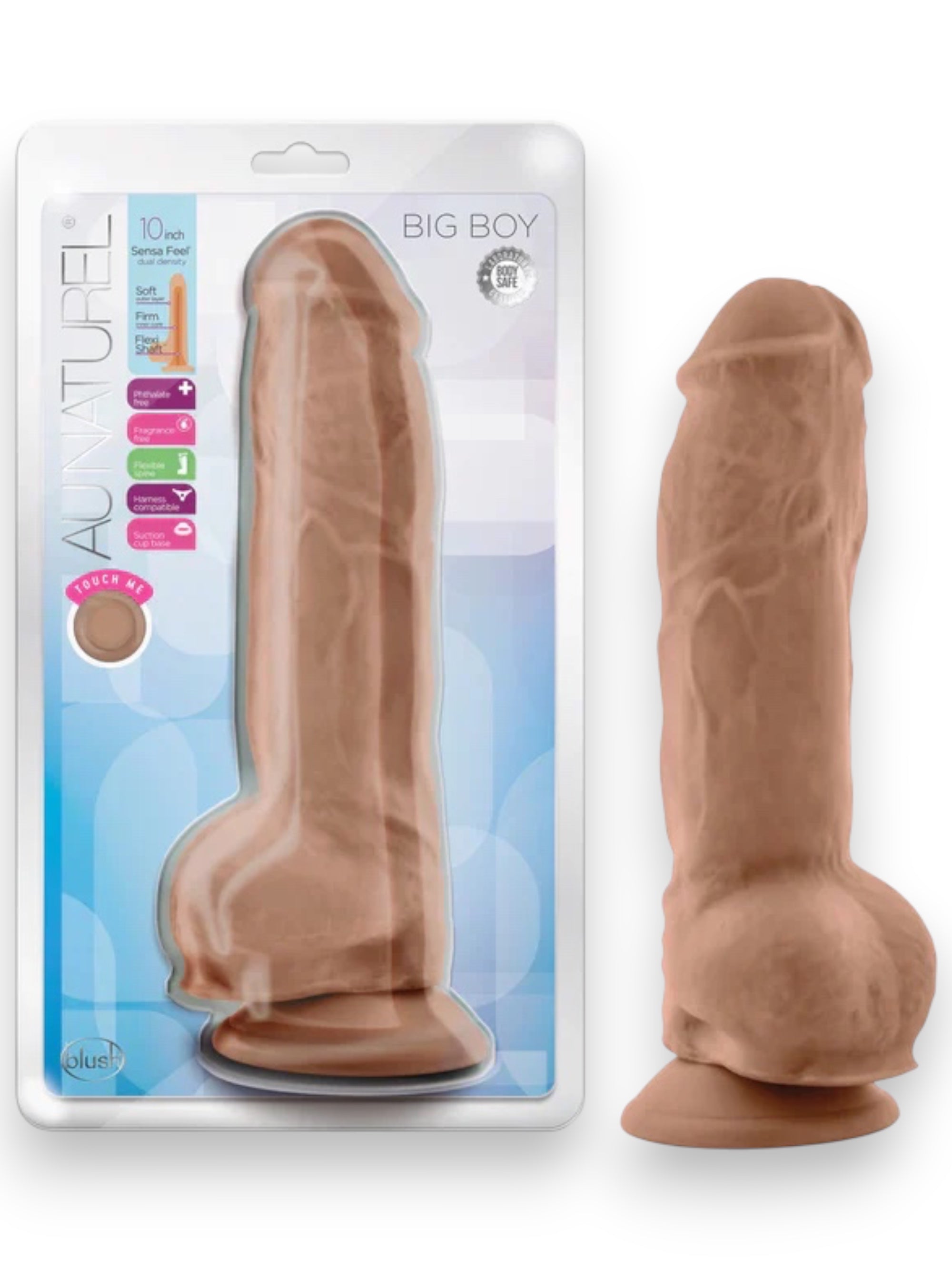 Au Naturel By Blush® Big Boy Realistic Dildo – Mocha 10"