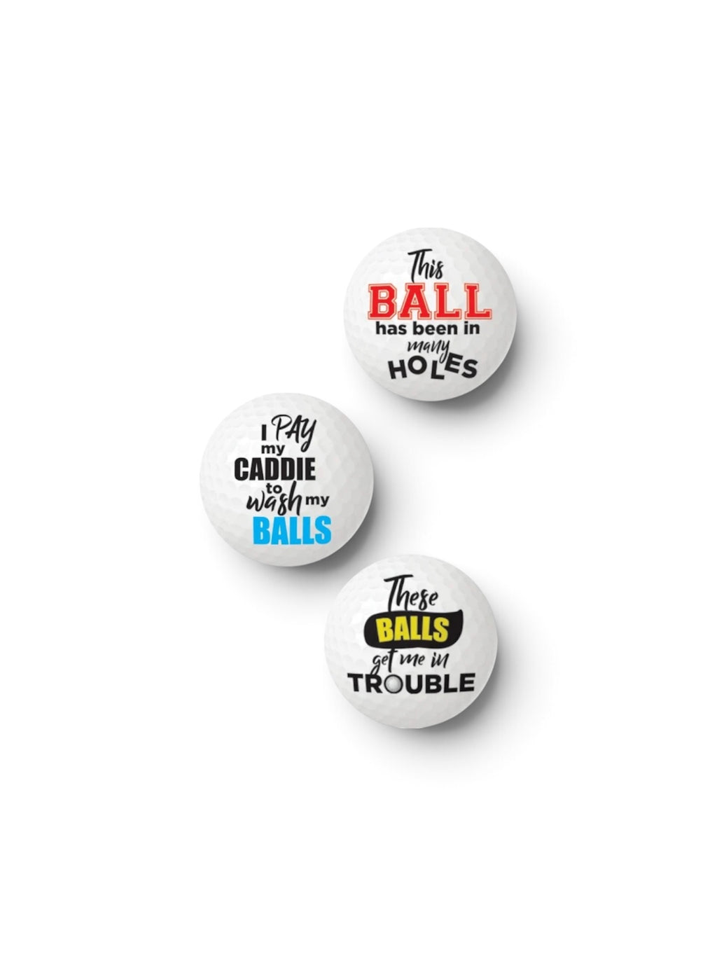 Balls Deep™ Novelty Golf Balls – 3 Pack