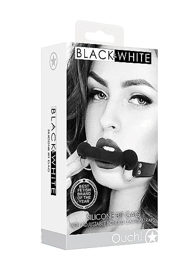 Silicone Bit Gag - With Adjustable Bonded Leather