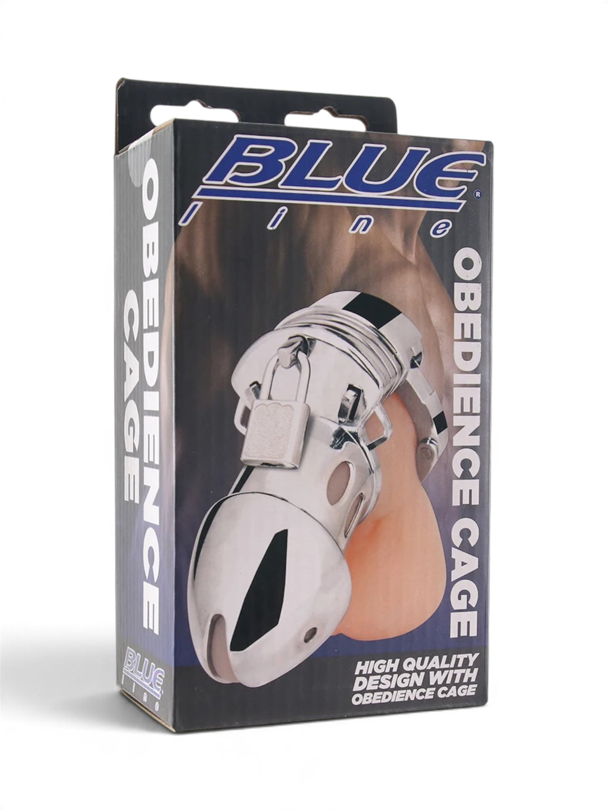 Electric Eel Blue Line Obedience Cage – Stainless Steel Chastity Device