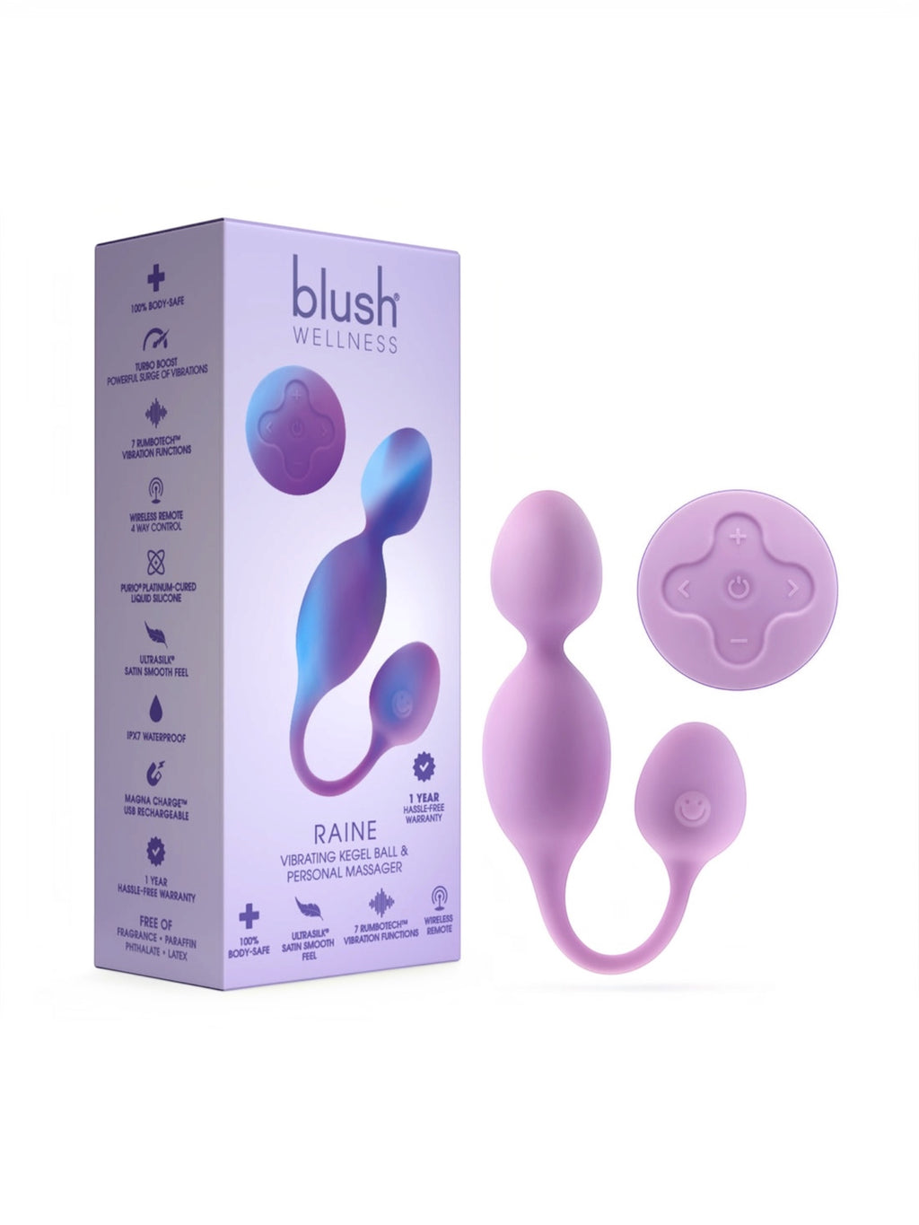 Bien-être - Raine - Balle de Kegel vibrante - Lilas
