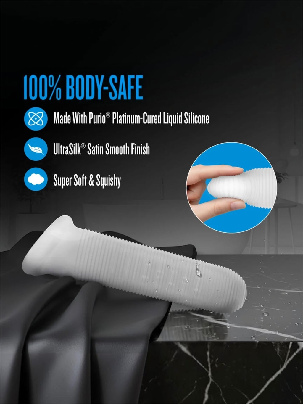 Blush Performance Plus Stoic 7.75" Silicone Sleeve – Clear