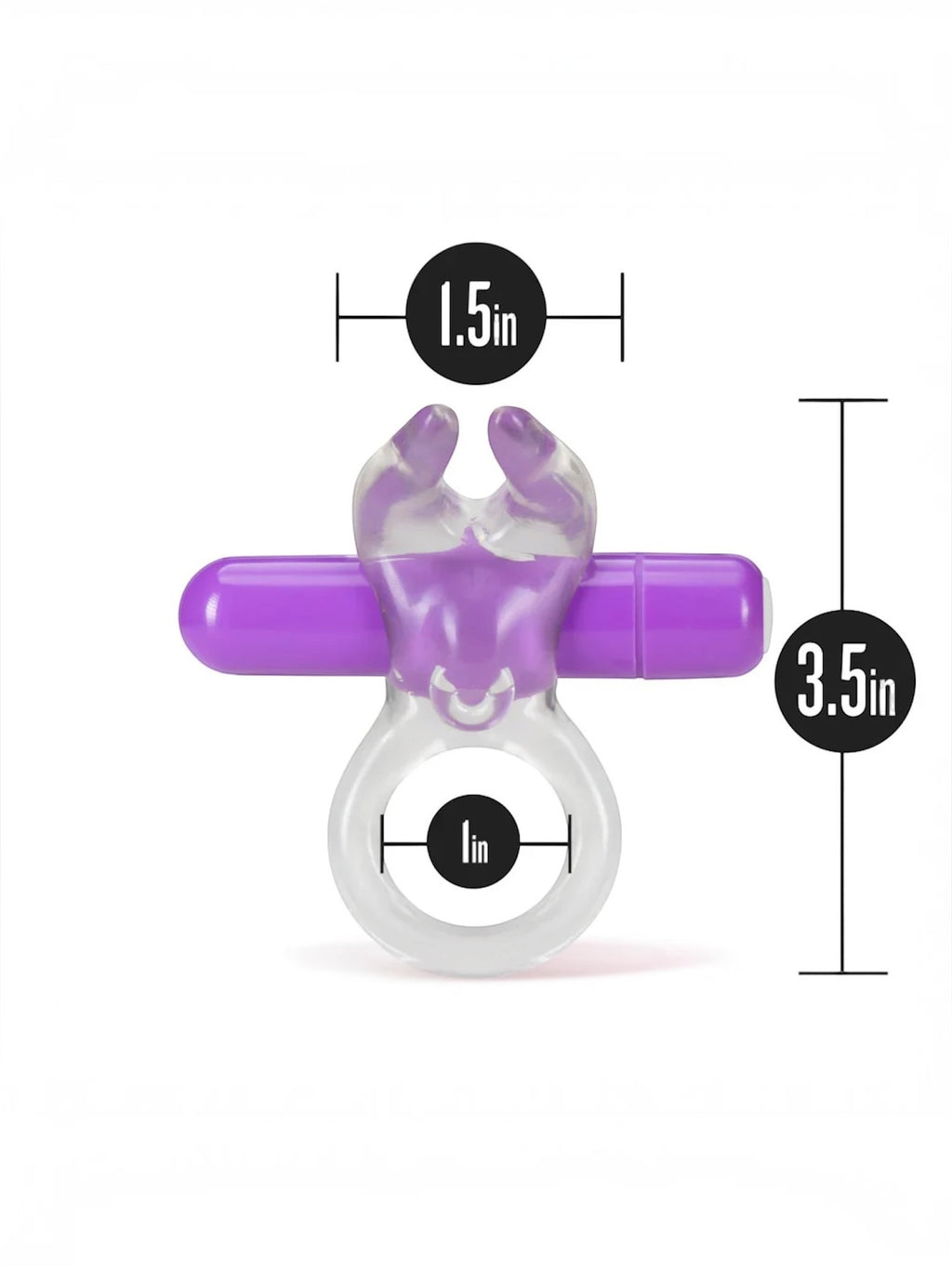 Joue avec moi - Anneau vibrant pour pénis Bull - Violet