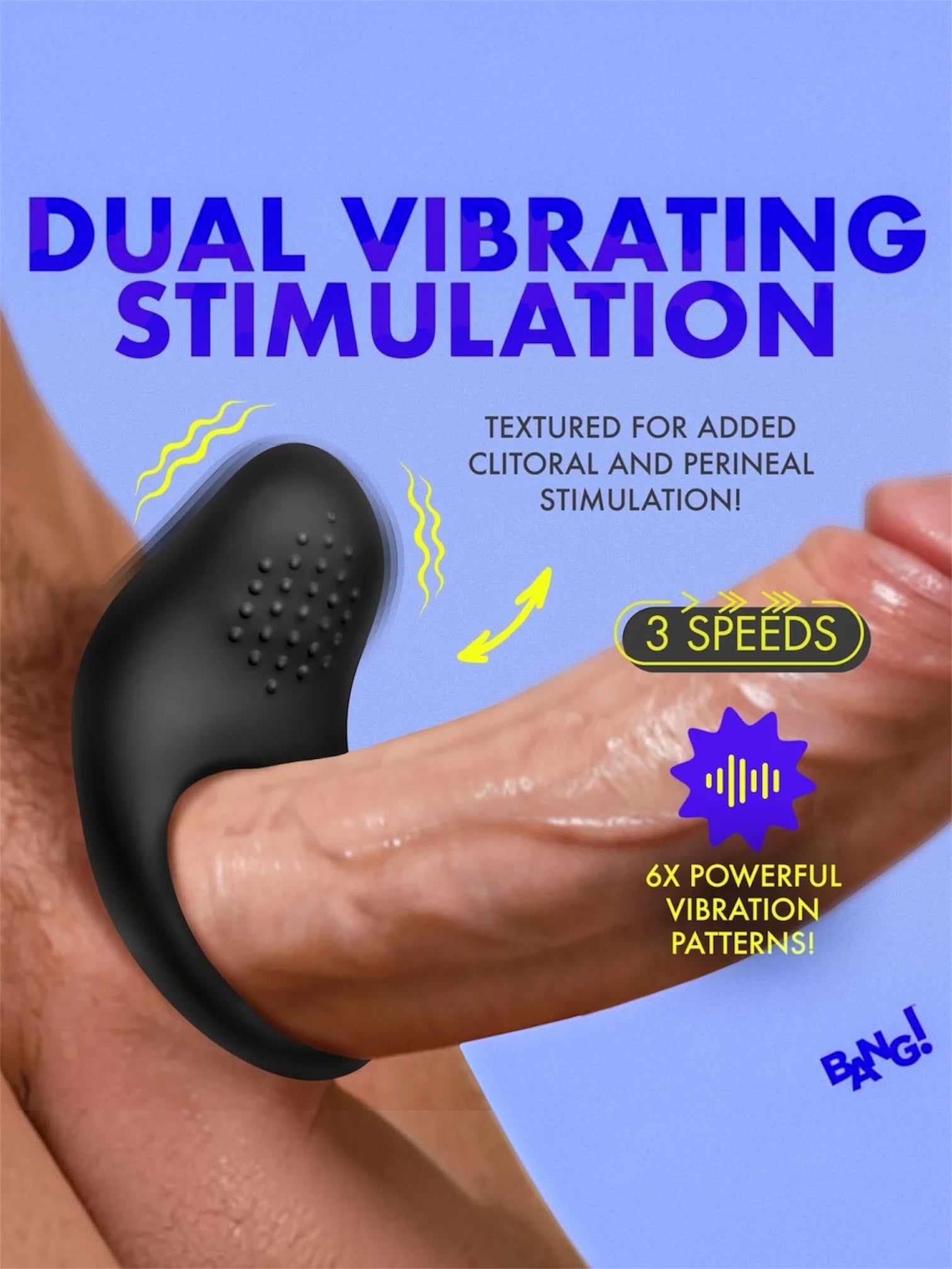Vibrating Silicone Cock Ring - Black