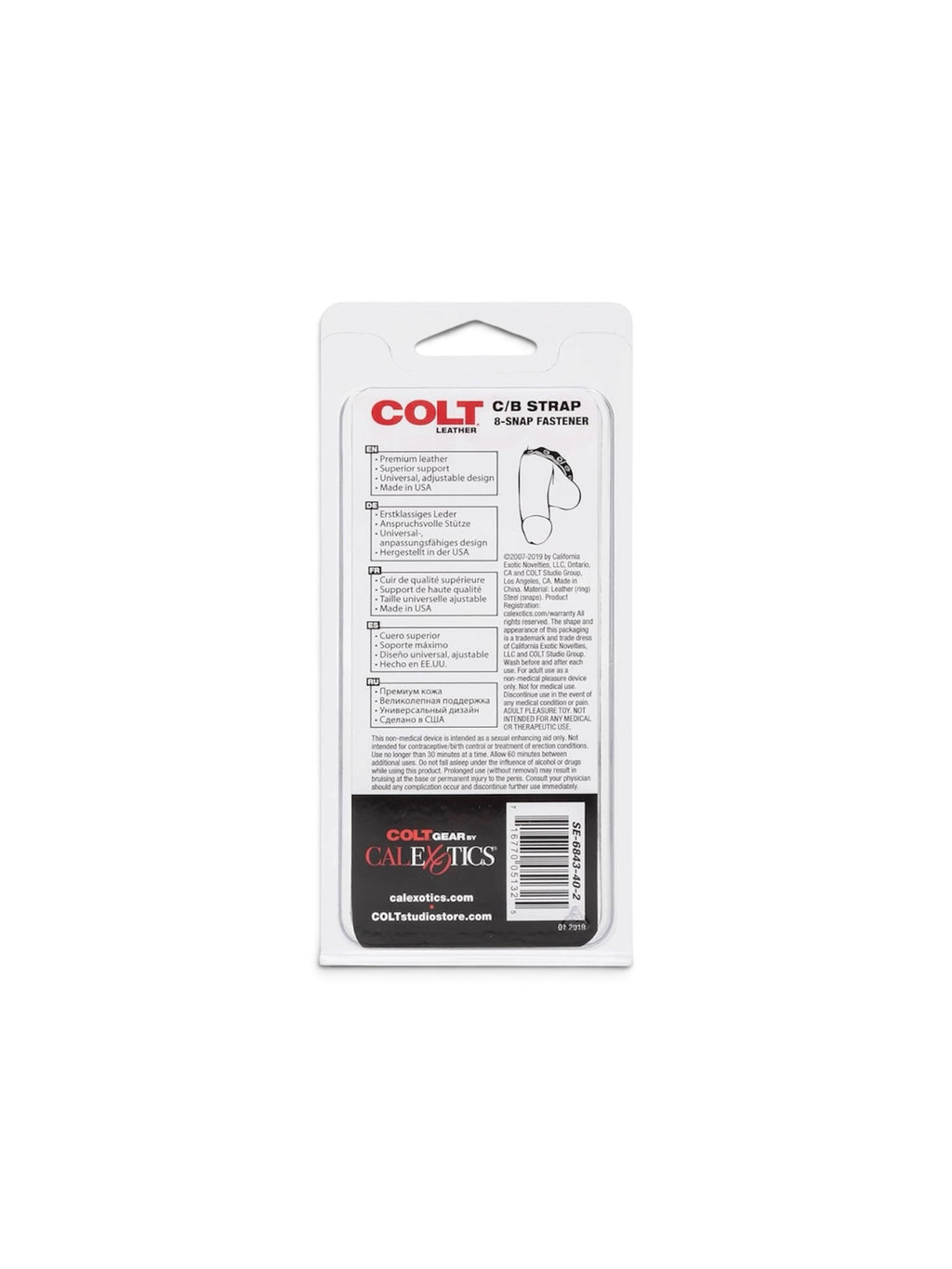 Lanière en cuir à 8 boutons-pression COLT®