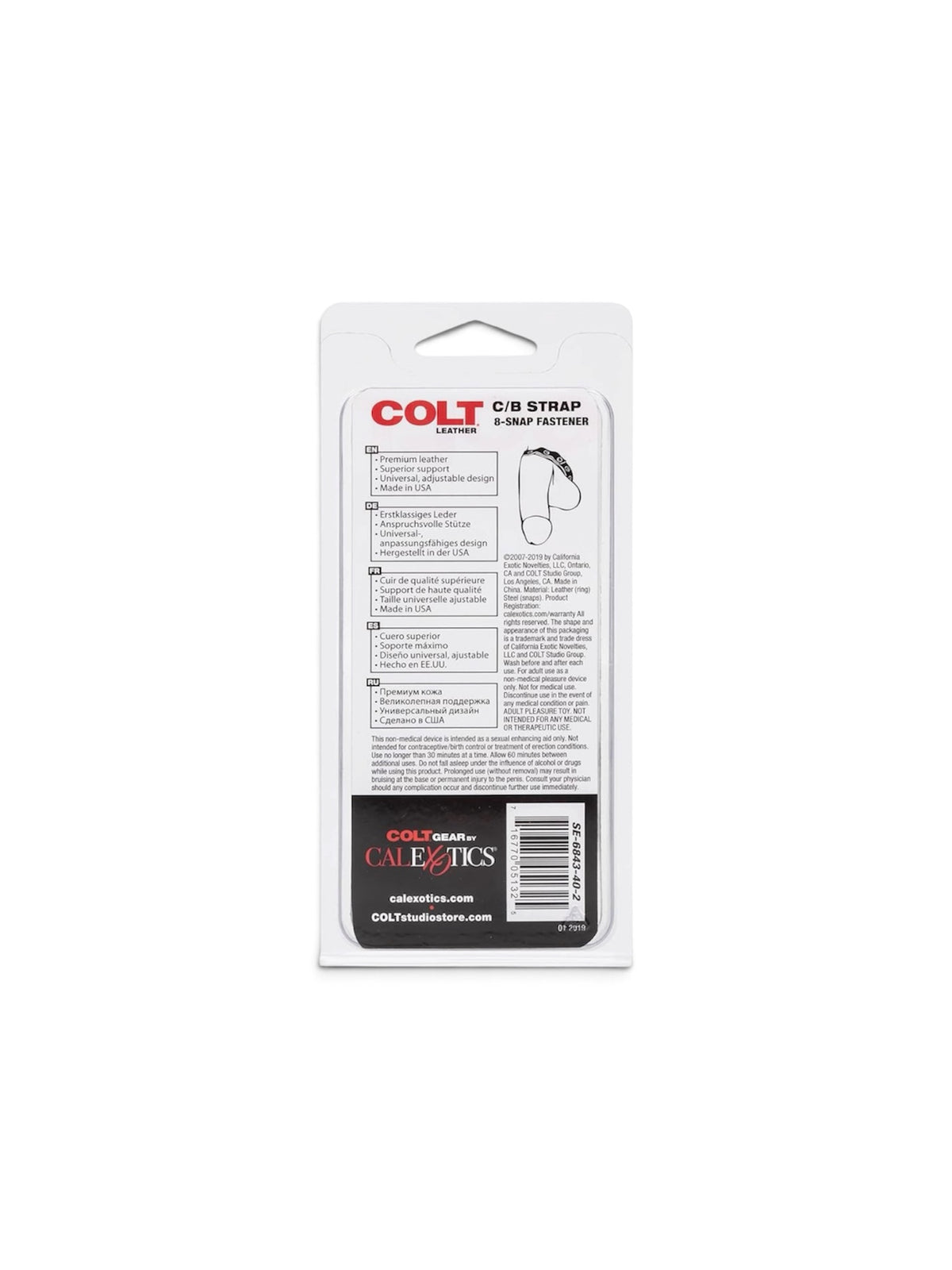 Lanière en cuir à 8 boutons-pression COLT®