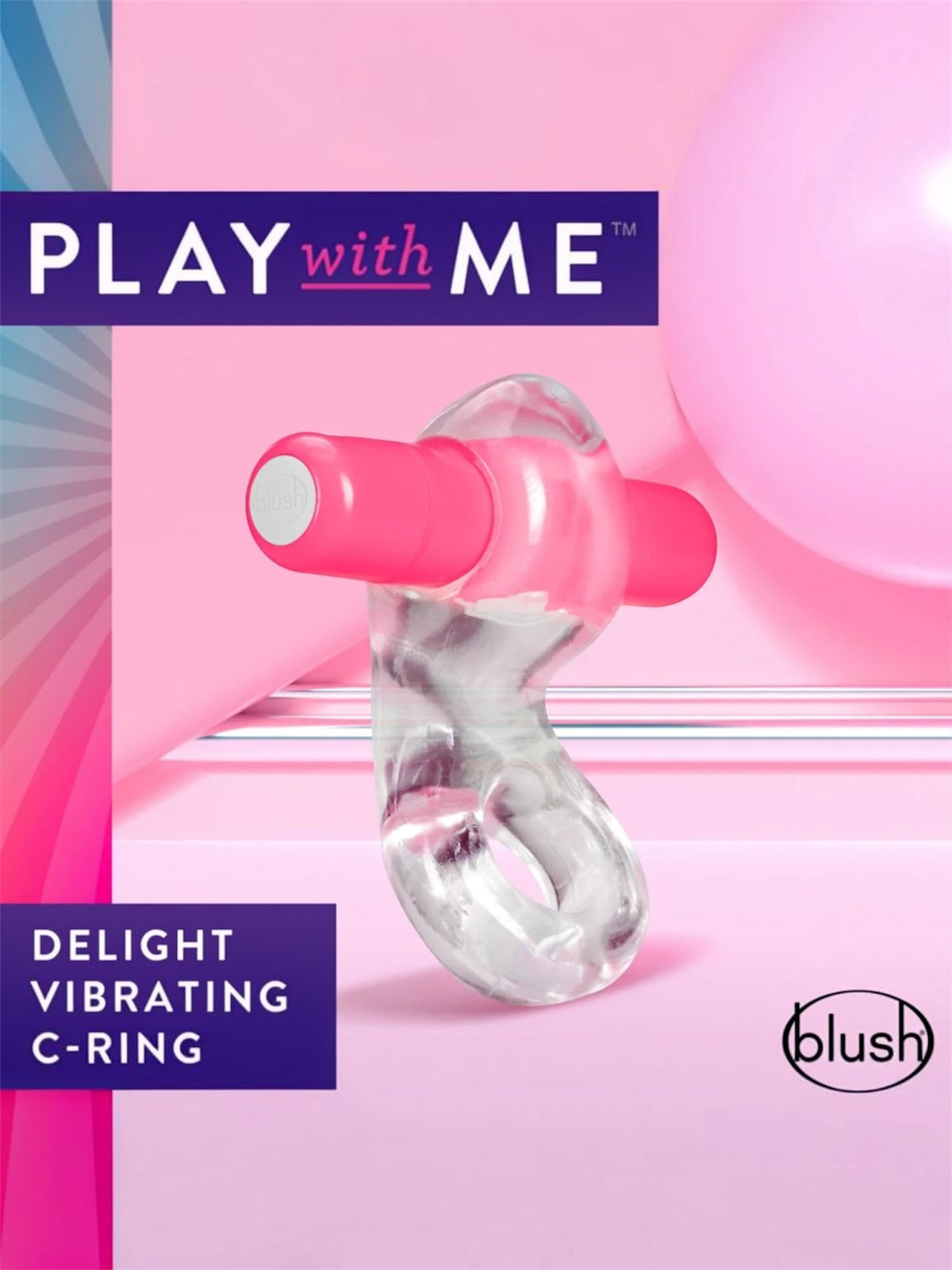 Play With Me – Delight Vibrating C-Ring – Pink
