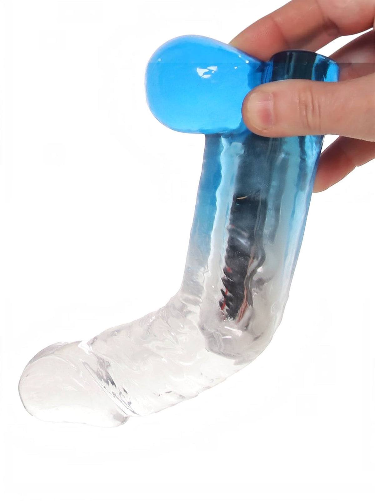 Hott Products Dream Boy 8" Rechargeable Vibrating Dildo – Aqua