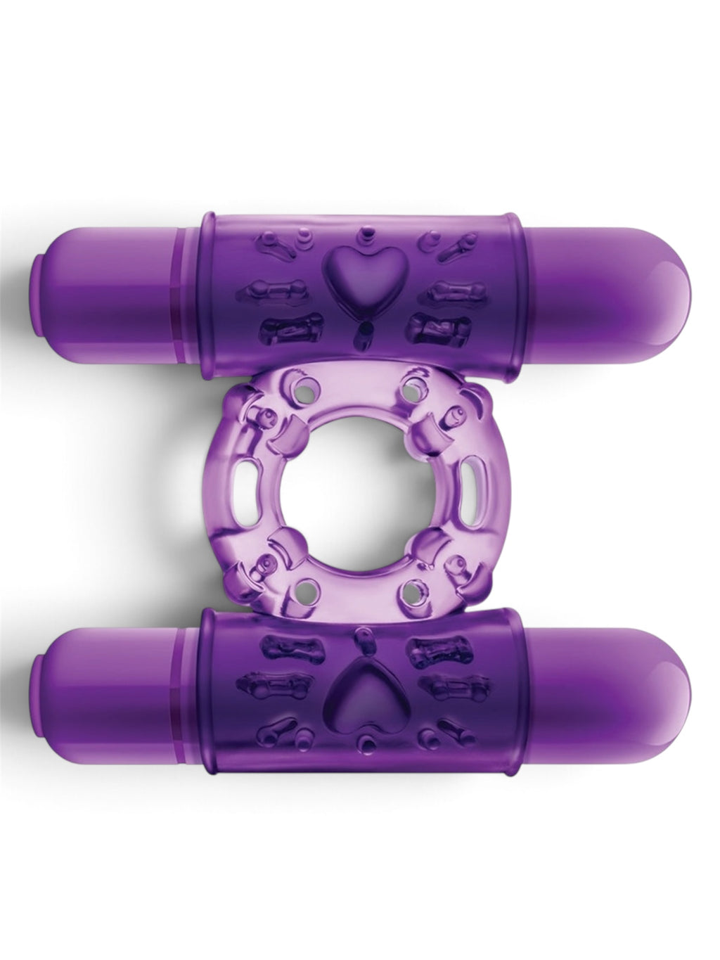 Blush Double Play 3" Dual Vibrating Ring – Purple