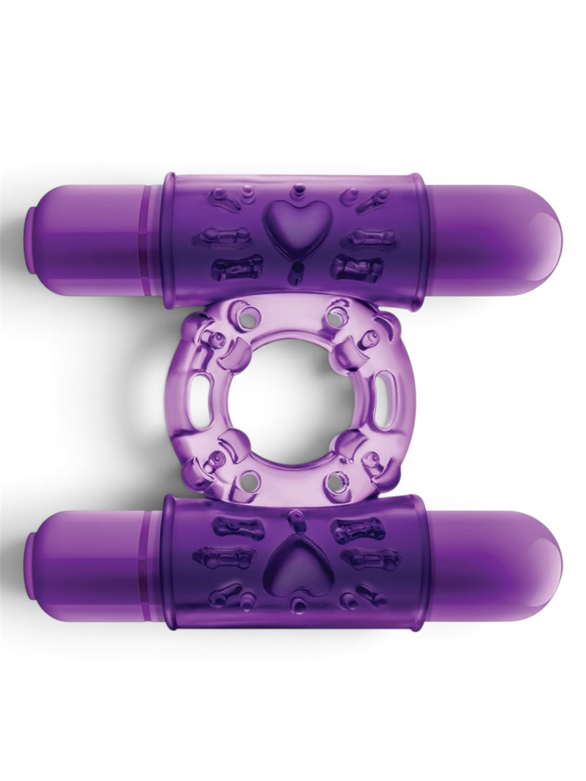Blush Double Play 3" Dual Vibrating Ring – Purple