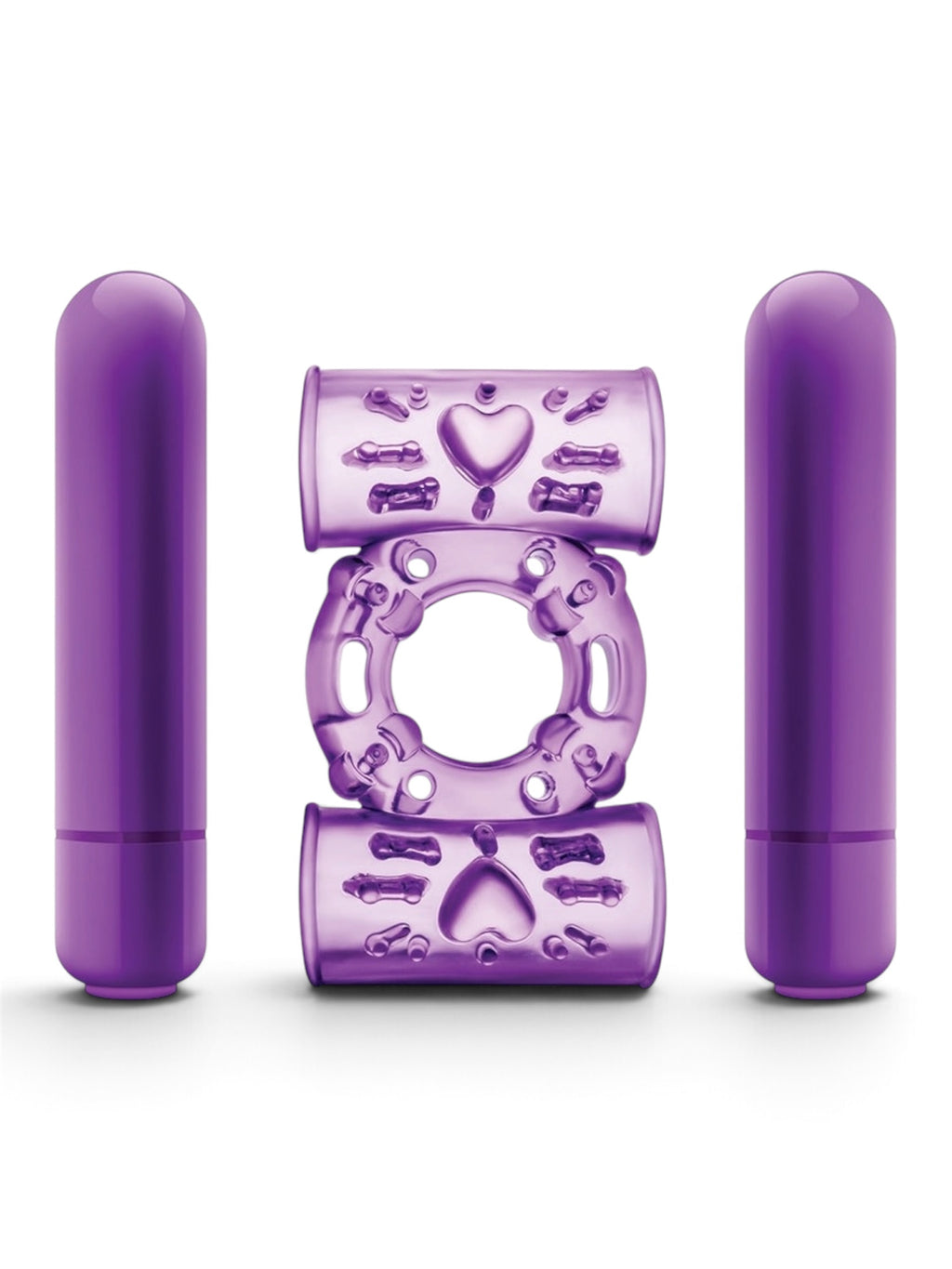 Blush Double Play 3" Dual Vibrating Ring – Purple