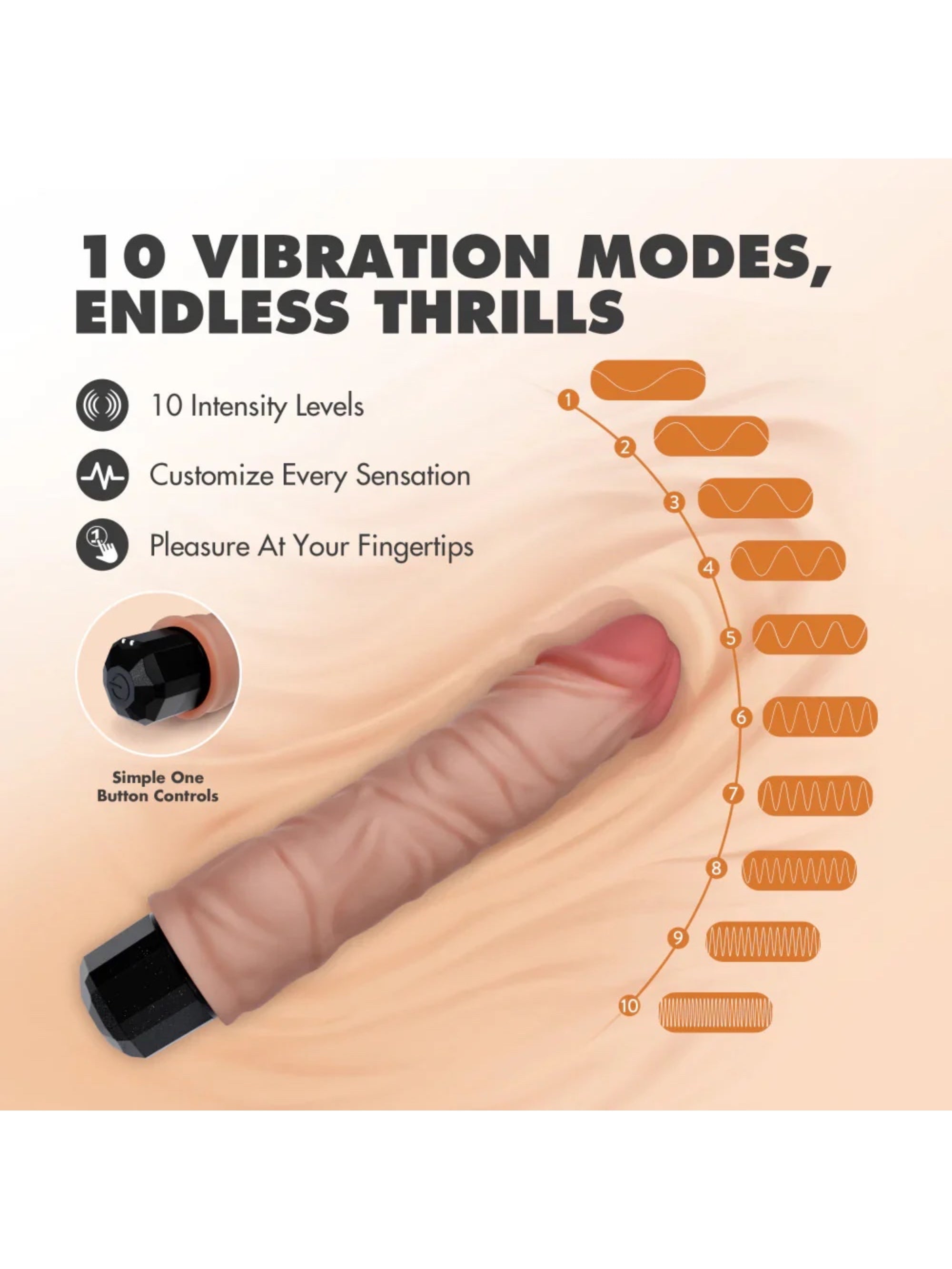 Dr. Skin® Dr. Hunt Realistic Vibrating Dildo – 8.75"