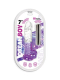 Dream Boy 7" Rechargeable Vibrating Dildo – Clear/Lavender