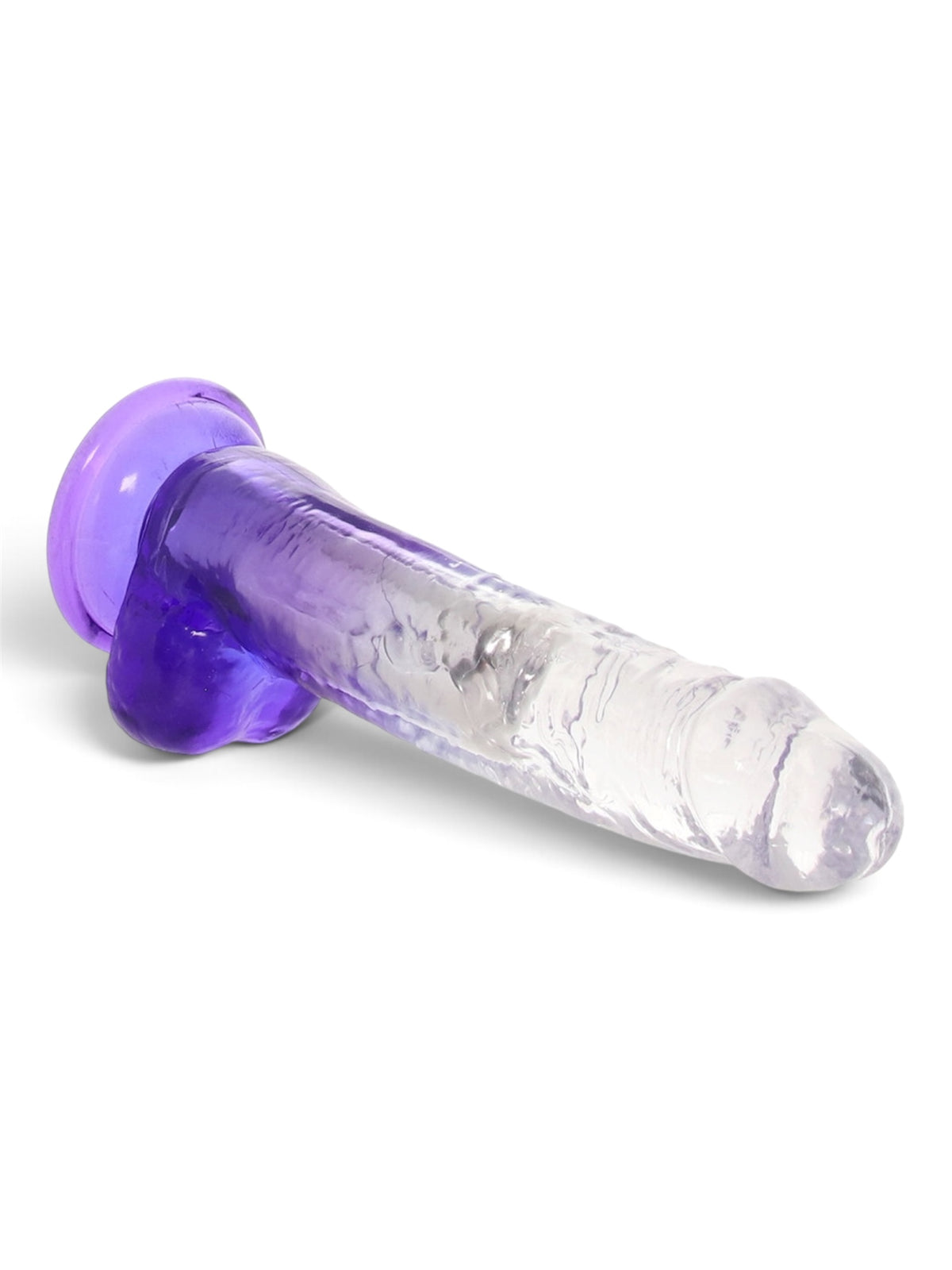 Dream Boy 7" Rechargeable Vibrating Dildo – Clear/Lavender
