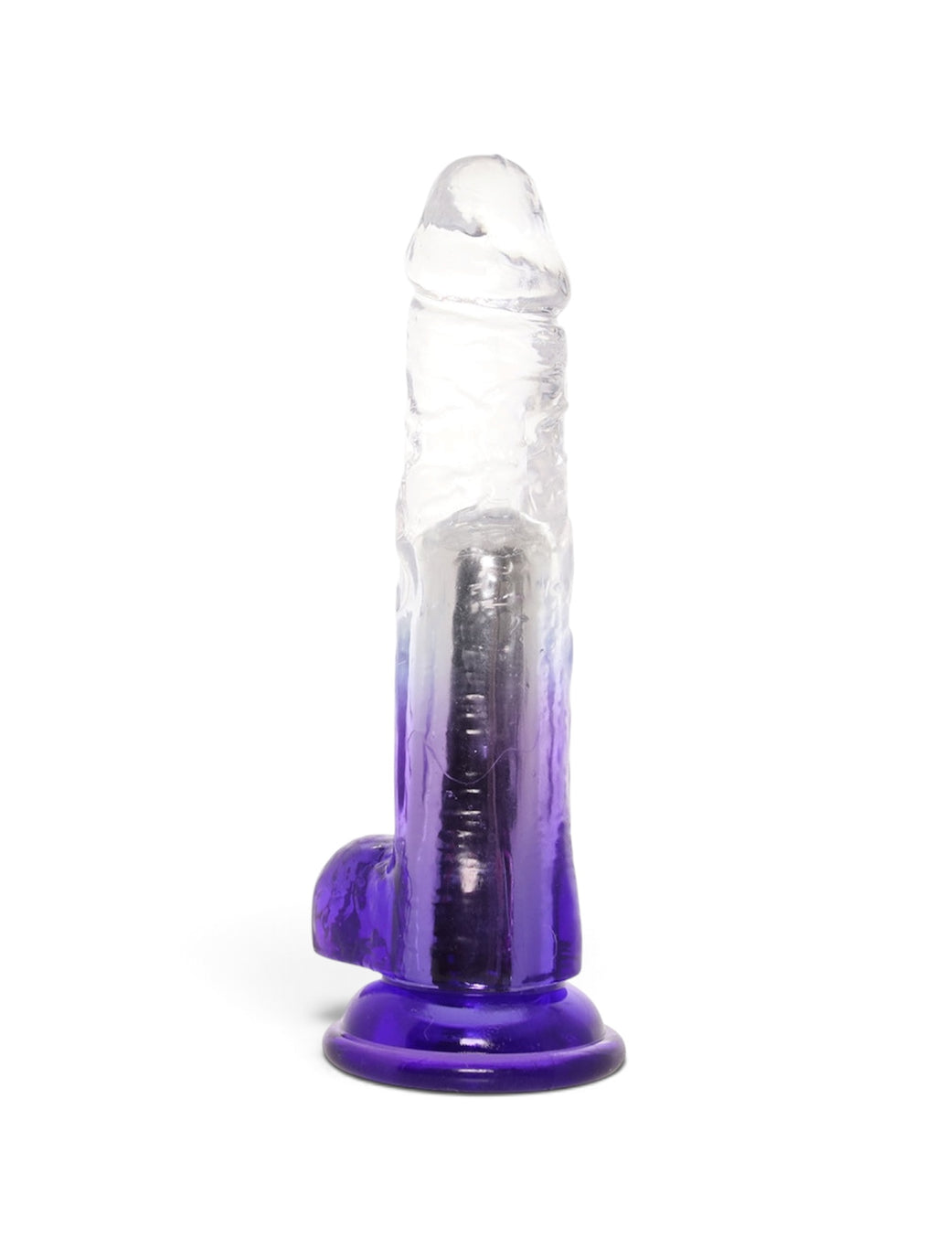 Dream Boy 7" Rechargeable Vibrating Dildo – Clear/Lavender