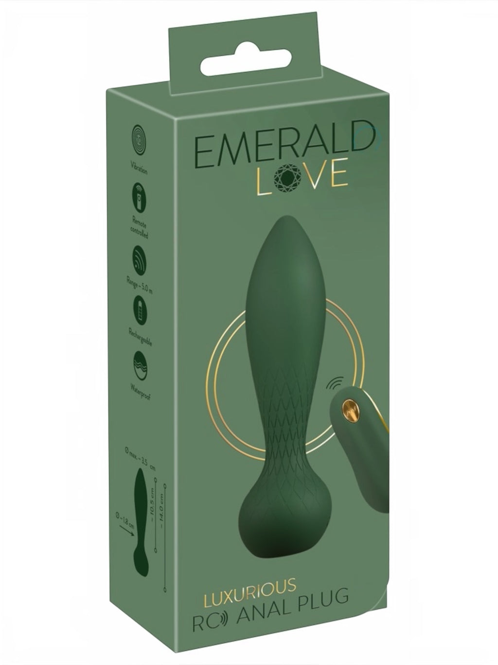 Emerald Love Luxurious 5.5" Remote Control Vibrating Anal Plug