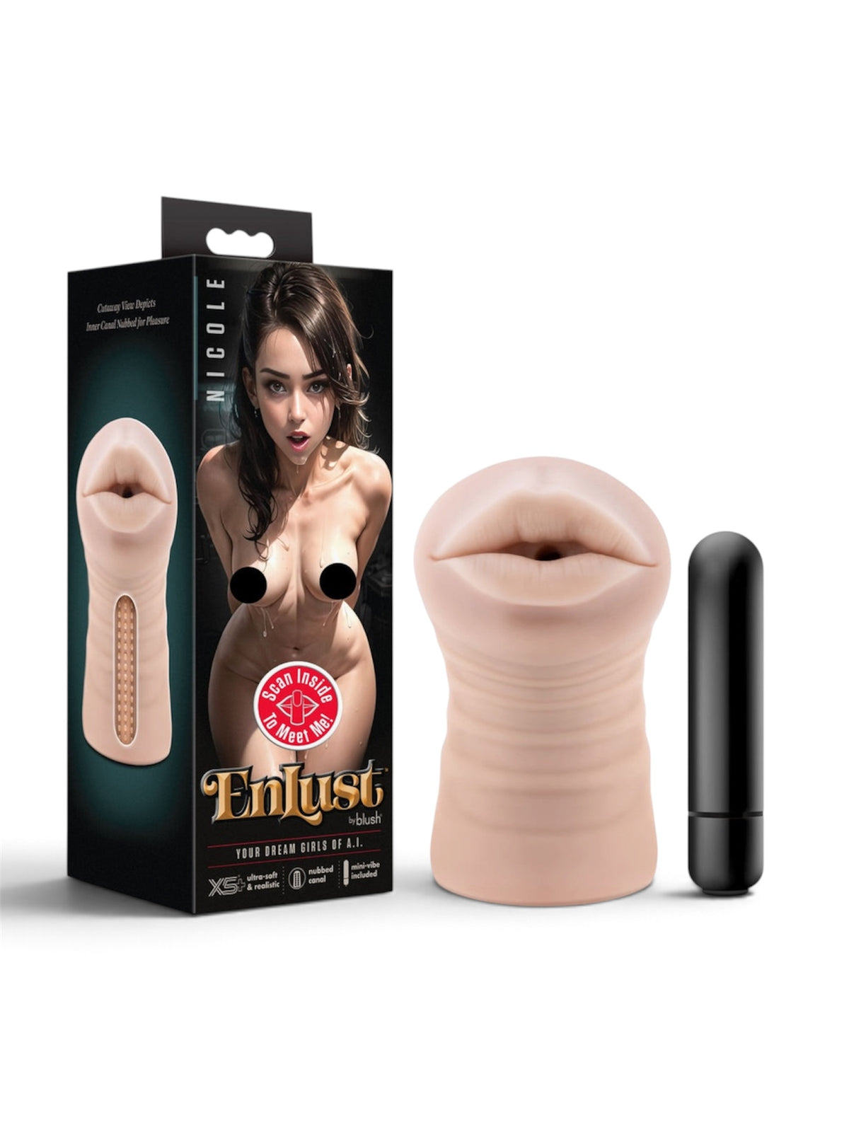 Blush EnLust Nicole 5" Vibrating Stroker