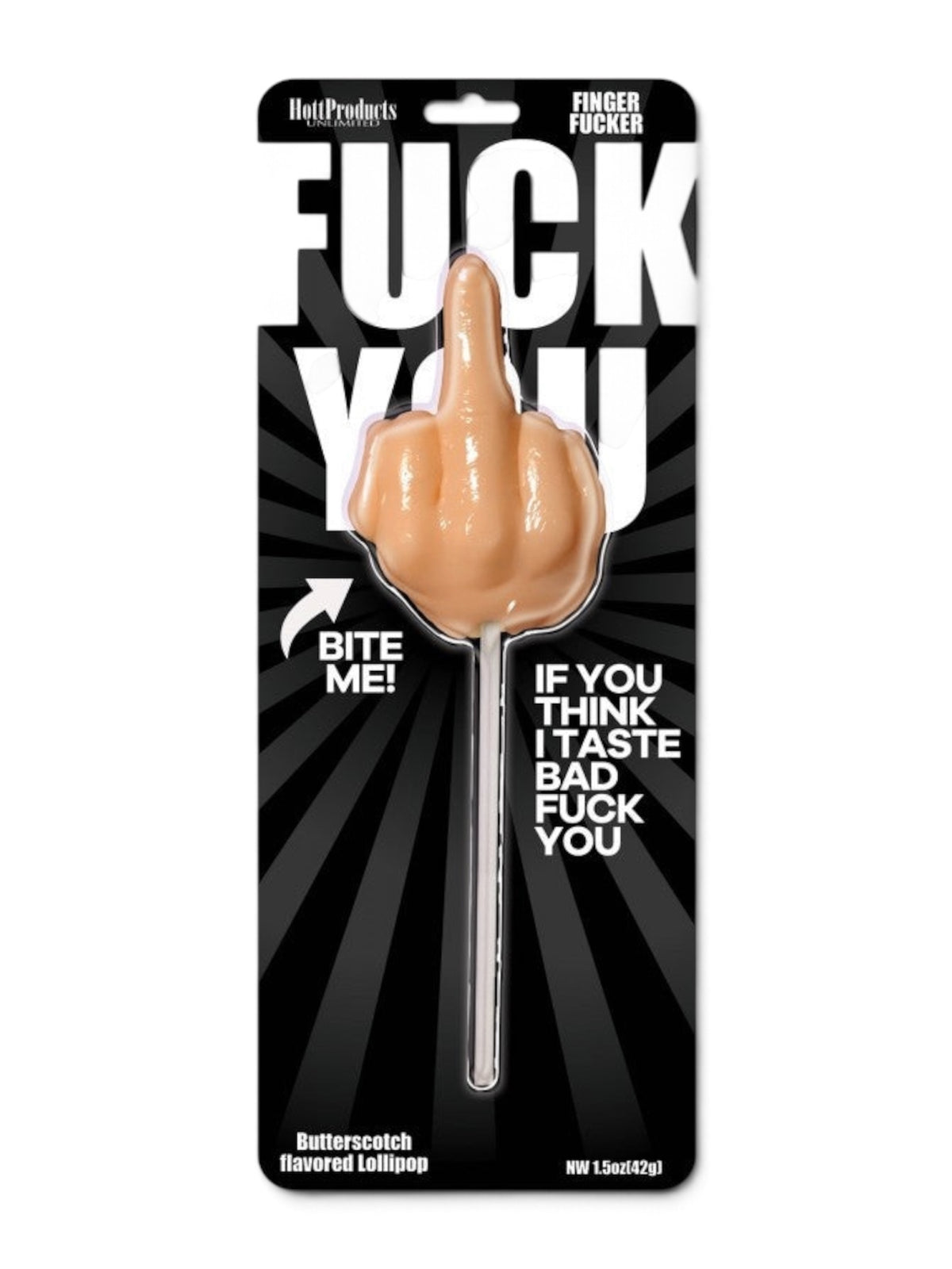 F-You Finger Fucker Lollipop – Butterscotch