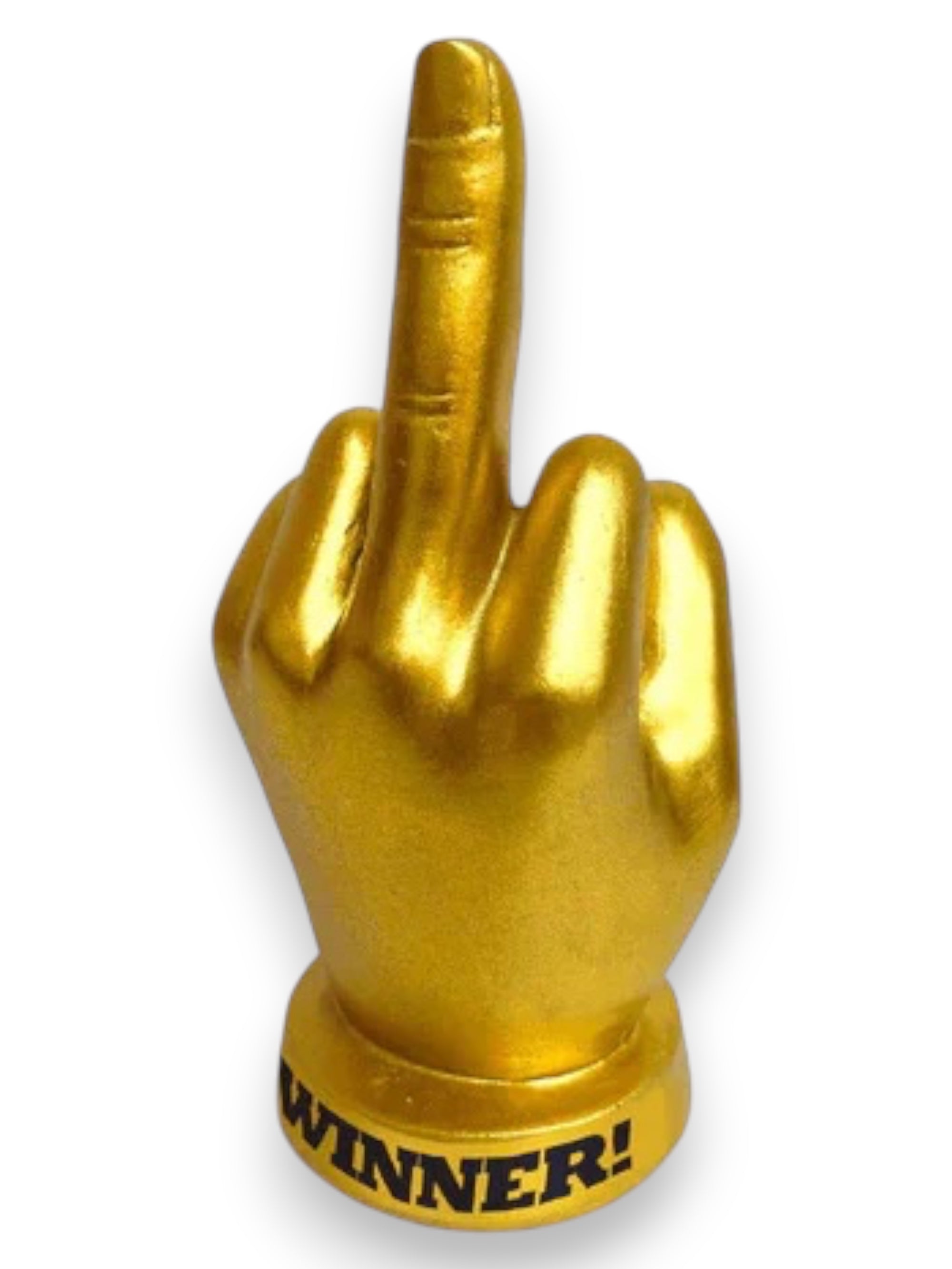 Golden F.U. Finger Desk Trophy – Novelty Office Award