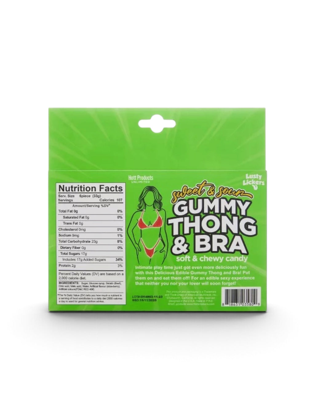 Sweet & Sour Gummy Thong & Bra