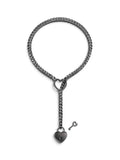 Heart & Lock O-Ring Slip Choke Chain – Black