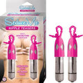Seduce Me Vibrating Silicone Nipple Teasers - Pink
