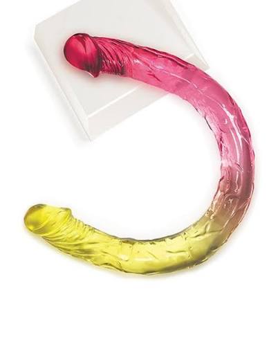 Shades Pink and Yellow 17" double dong