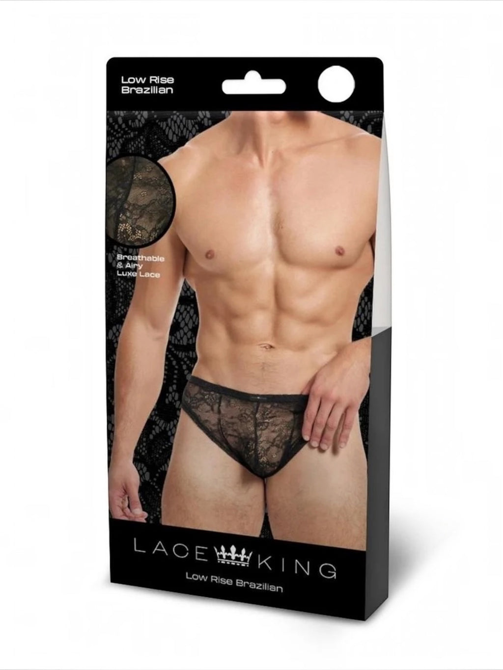 LACE KING Lace Bikini – Black
