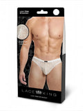 LACE KING Lace Bikini – White
