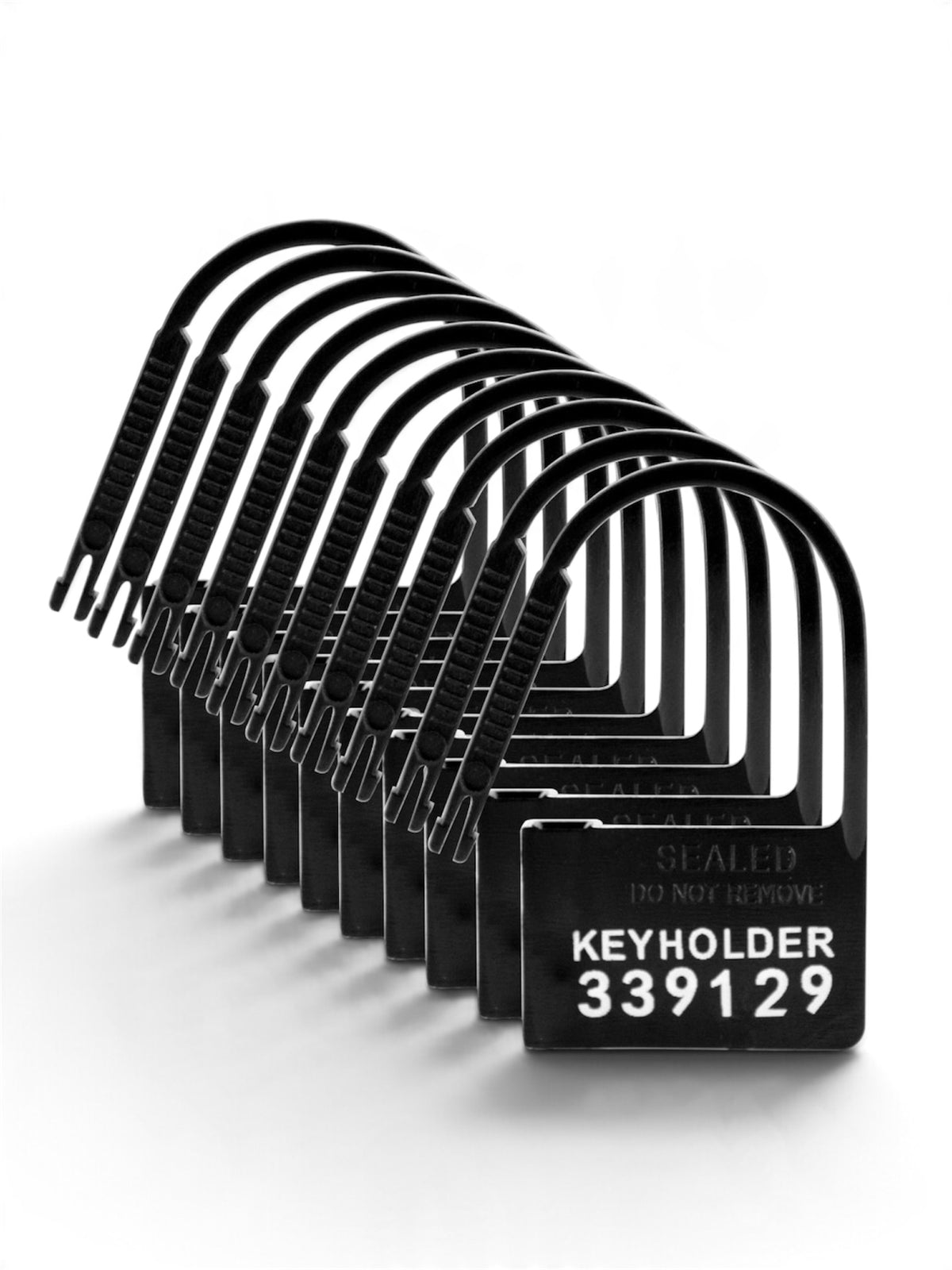 Master Series Keyholder Numbered Plastic Chastity Locks – 10 Pack