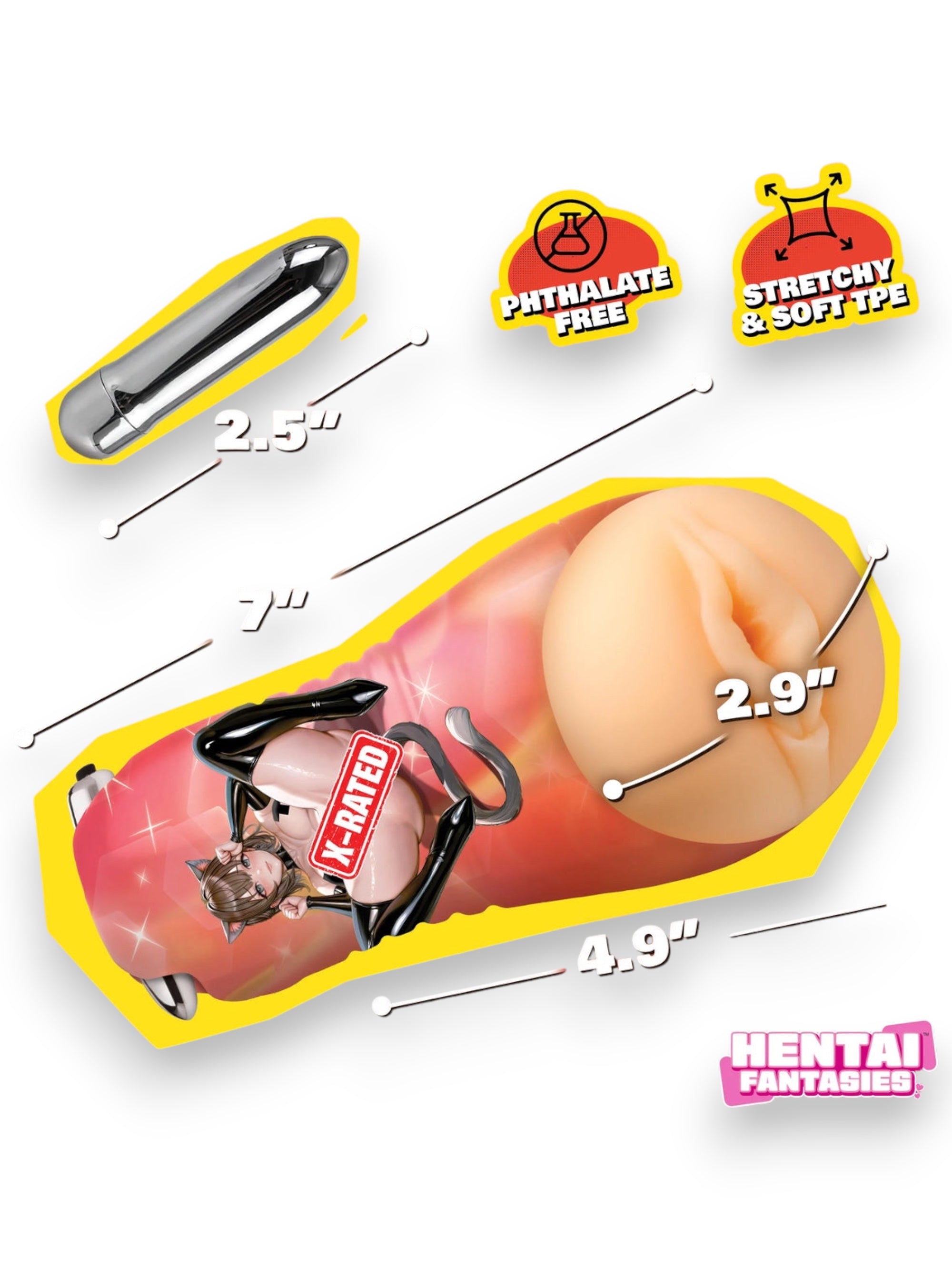 Mochi the Cat Girl Vibrating Pussy Stroker