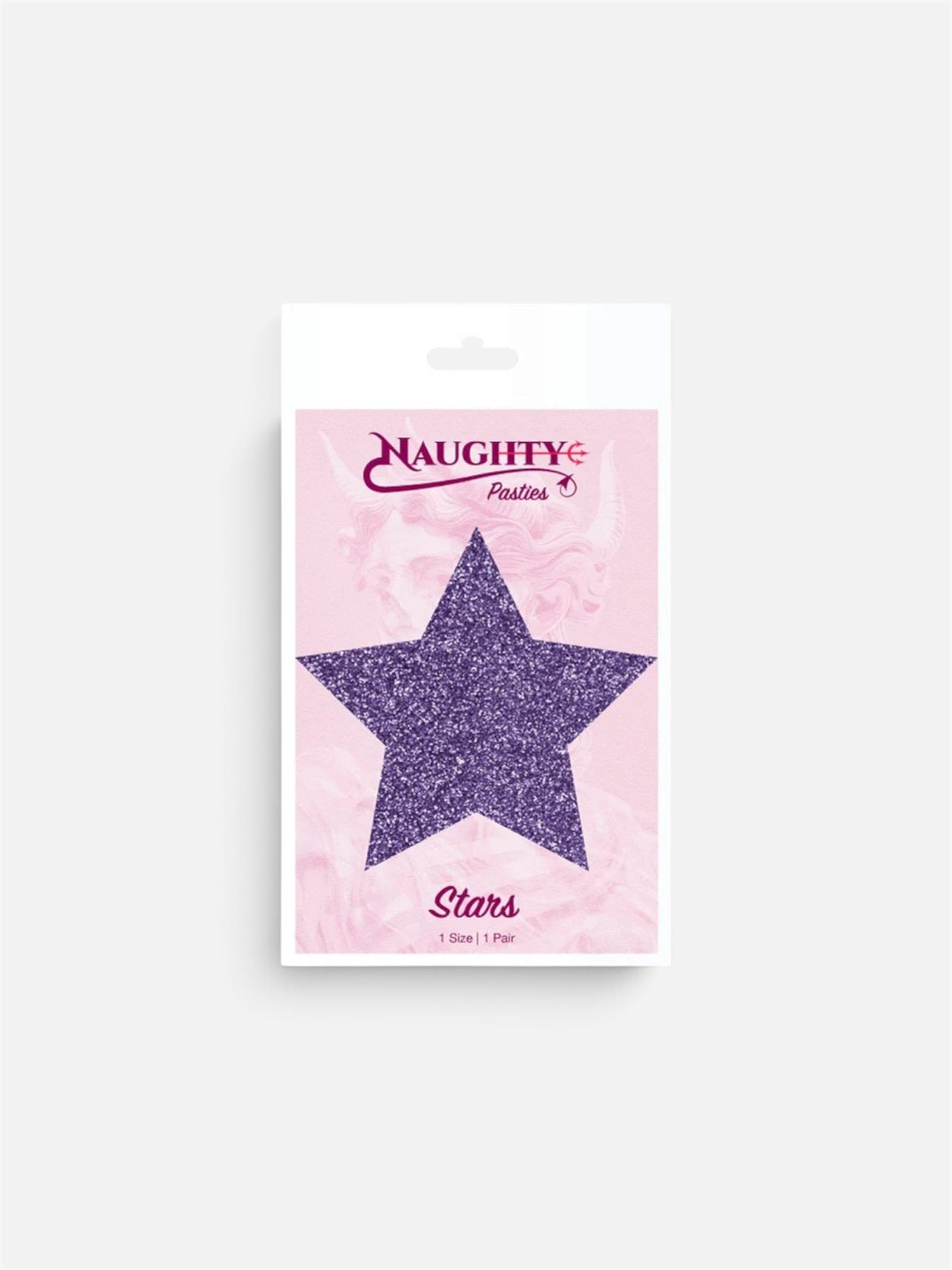 Naughty Glitter Purple Star Nipple Pasties – Reusable Adhesive Covers