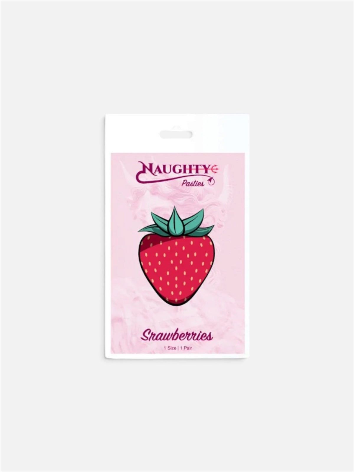 Naughty Glossy Strawberry Nipple Pasties – Reusable Adhesive Covers