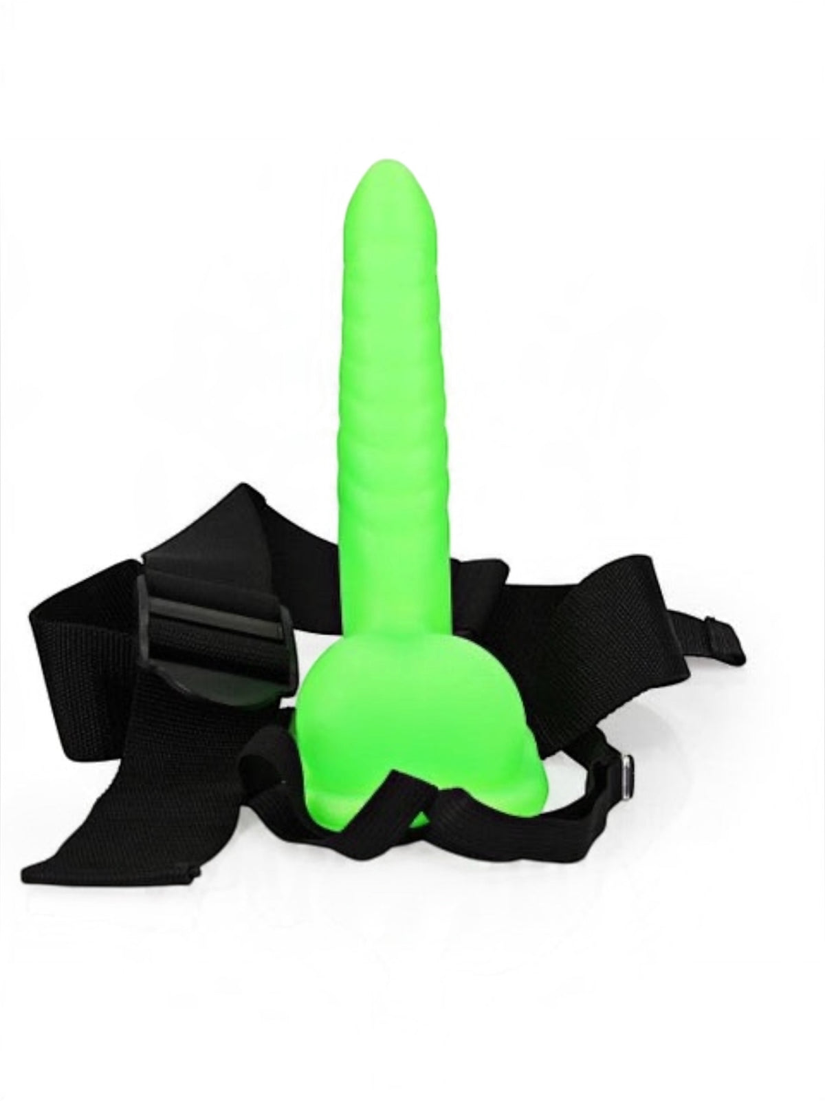 OUCH! Ribbed Hollow Strap-On – Glow
