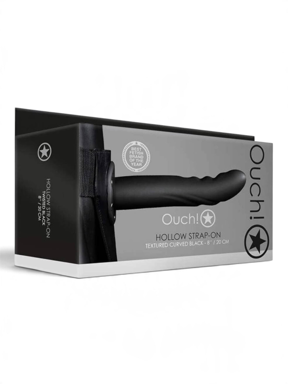 OUCH! Curved Hollow Strap-On – Black