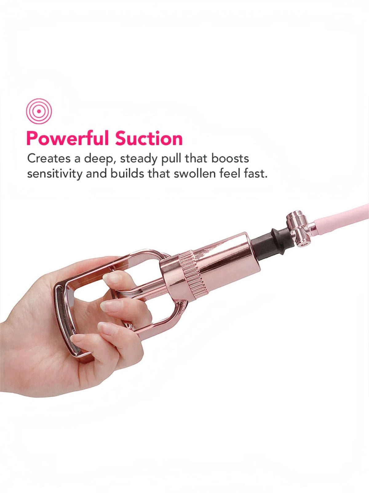 Shots Pumped Rose Gold Pussy Pump – 11 cm