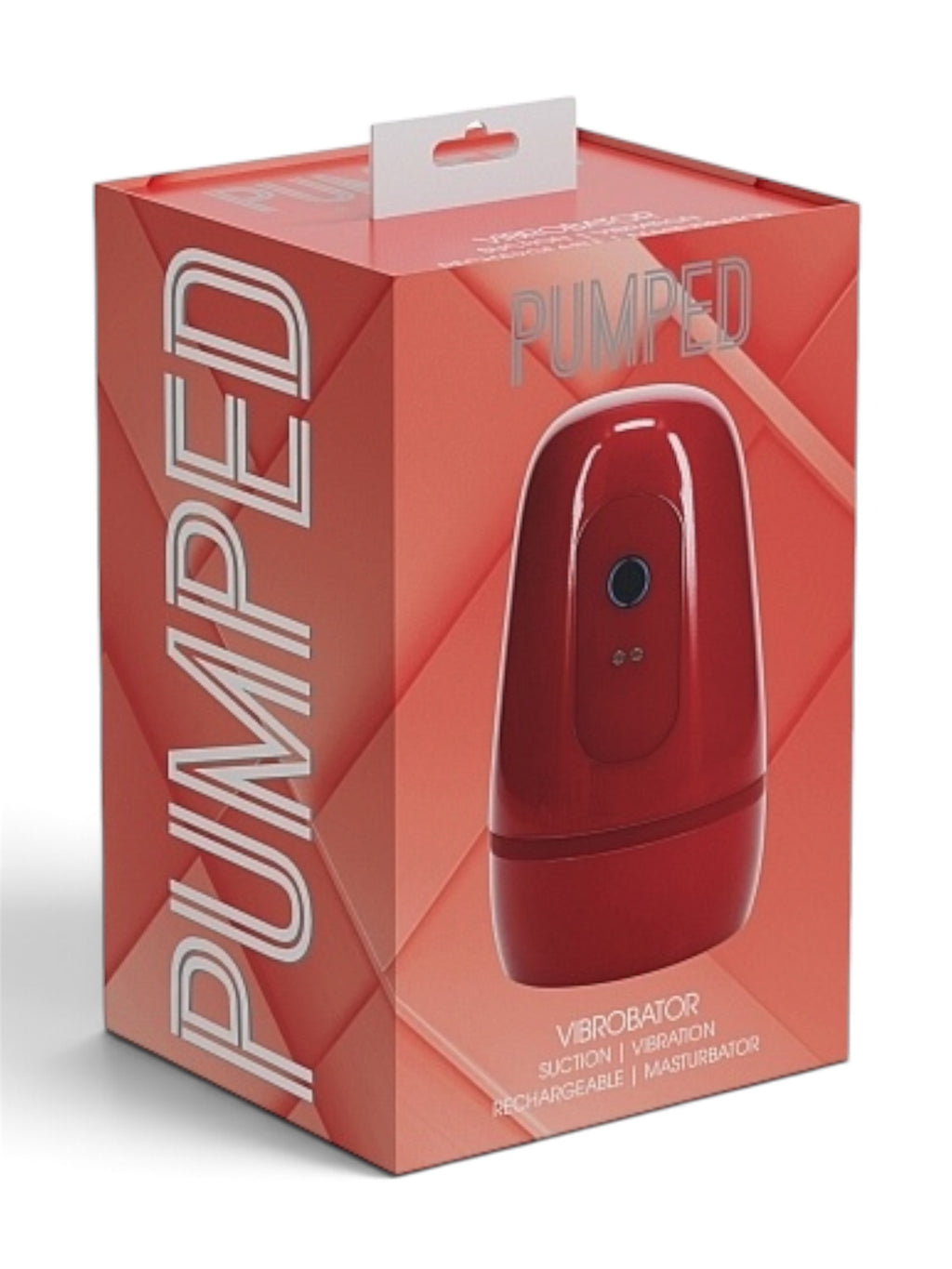 Shots Pumped Vibrobator 5.7" Rechargeable Stroker – Metallic Red
