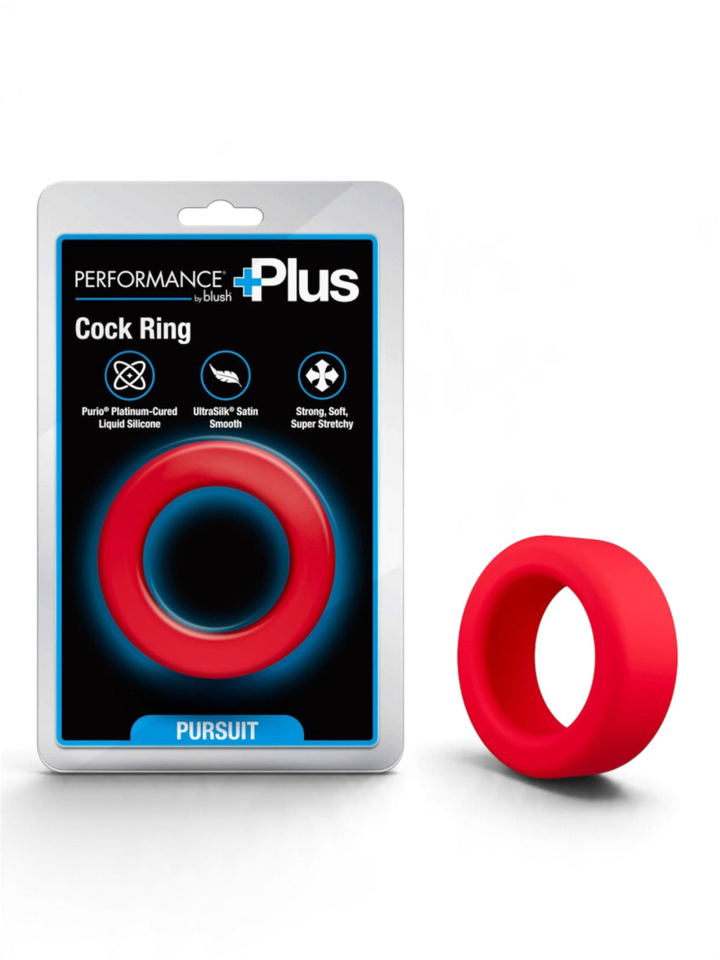 Blush Performance Plus Pursuit Cock Ring – Red Silicone