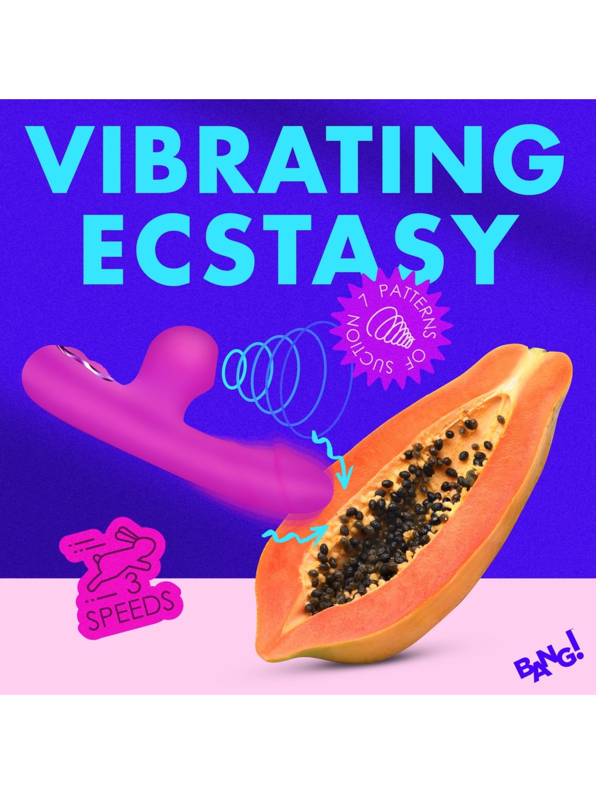 Mini Suction Rabbit Vibrator - Purple