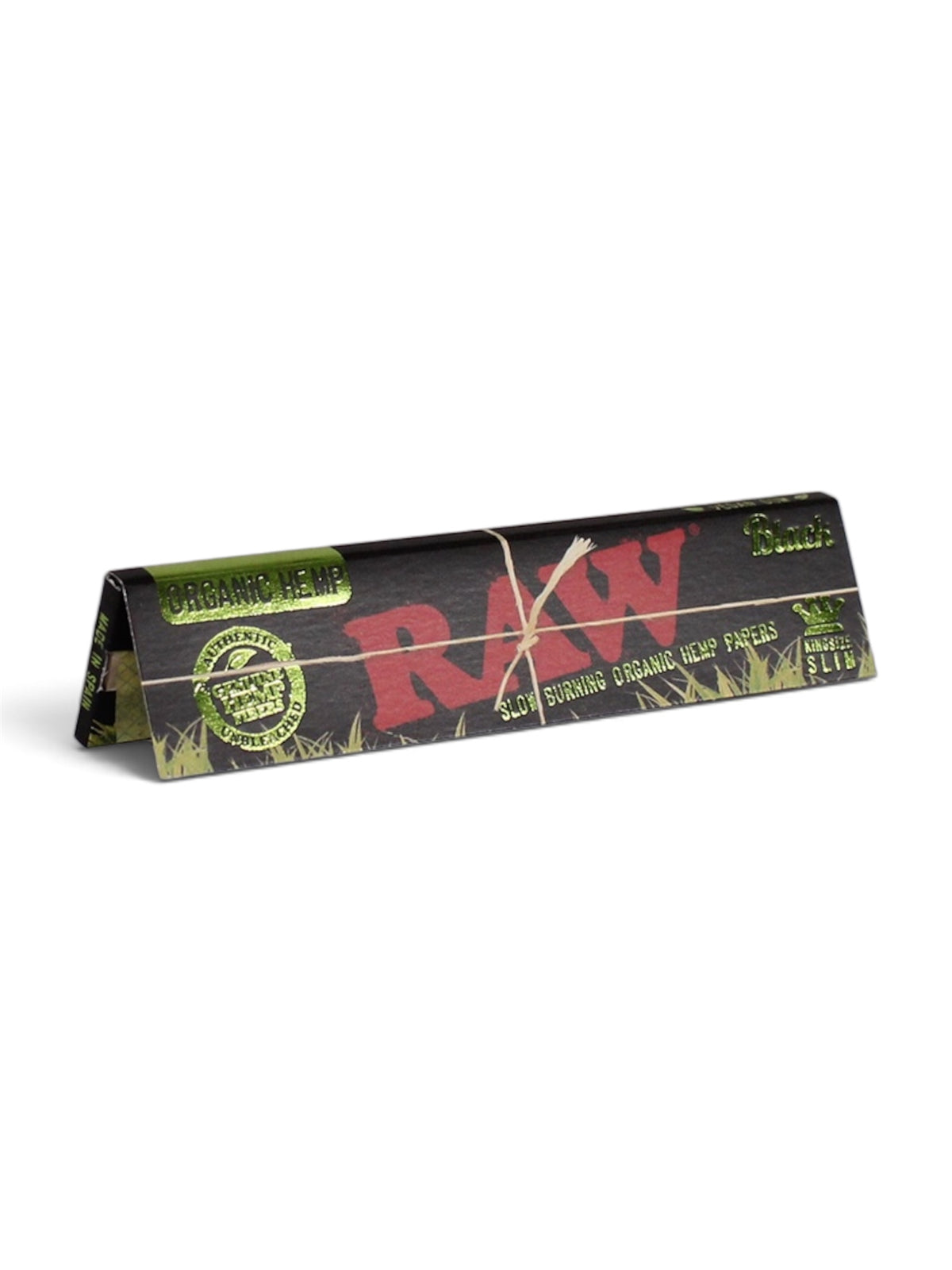 RAW Black Organic Hemp King Size Slim Rolling Papers