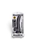 REALROCK Rubber Curved Realistic Dildo without Balls with Suction Cup 7"