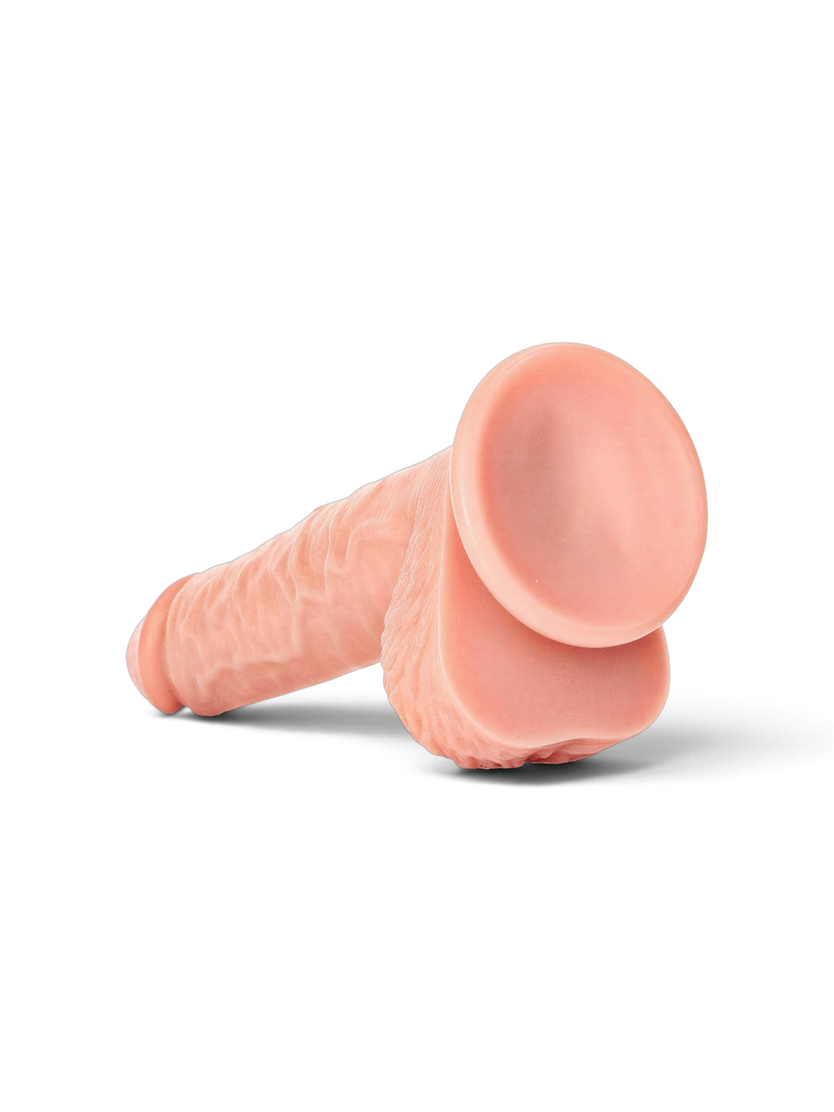 REALROCK Rubber Straight Realistic Dildo with Ball 8"