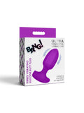 Ribbed Vibrating Silicone Butt Plug – Purple